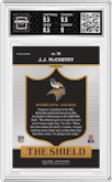 J.J. McCarthy from the 2024 Panini Zenith set graded by Arena Club and given an overall grade of 9.