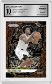 Collin Sexton  from the 2024-25 Panini Prizm set featuring a Fast Break Bronze parallel graded by Arena Club and given an overall grade of 10.