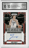 Josh Giddey from the 2024-25 Panini Prizm set featuring a Snakeskin  parallel graded by Arena Club and given an overall grade of 10.