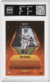 Tom Brady from the 2021 Panini Phoenix set featuring a Red parallel graded by Arena Club and given an overall grade of 9.5.
