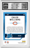 Caleb Williams from the 2024 Donruss set featuring a Red Wave parallel graded by Arena Club and given an overall grade of 10.