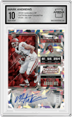 Mark Andrews from the 2018 Panini Contenders Draft Picks set featuring a Cracked Ice parallel graded by Arena Club and given an overall grade of 10.