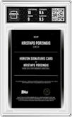 Kristaps Porzingis from the 2023-24 Topps Midnight set featuring a Daybreak parallel graded by Arena Club and given an overall grade of 9.5.