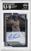 Agustin Ramirez from the 2024 Bowman set graded by Arena Club and given an overall grade of 9.5.