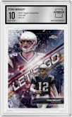 Tom Brady from the 2023 Topps Composite set graded by Arena Club and given an overall grade of 10.