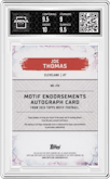 Joe Thomas from the 2024 Topps Motif Composite Football Mixer set featuring a Cerulean Blue parallel graded by Arena Club and given an overall grade of 9.5.