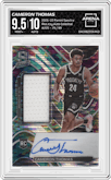 Cameron Thomas from the 2021-22 Panini Spectra set featuring a Celestial parallel graded by Arena Club and given an overall grade of 9.5.