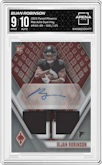 Bijan Robinson from the 2023 Panini Phoenix set graded by Arena Club and given an overall grade of 9.