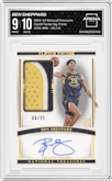 Ben Sheppard from the 2023-24 Panini National Treasures set featuring a Prime  parallel graded by Arena Club and given an overall grade of 9.