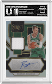 Kristaps Porzingis from the 2023-24 Panini Select  set graded by Arena Club and given an overall grade of 9.5.