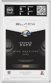 Cooper Kupp from the 2020 Panini Black set graded by Arena Club and given an overall grade of 9.5.