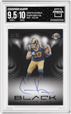 Cooper Kupp from the 2020 Panini Black set graded by Arena Club and given an overall grade of 9.5.