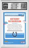 Anthony Richardson from the 2023 Donruss Optic set featuring a Stars parallel graded by Arena Club and given an overall grade of 10.