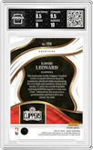 Kawhi Leonard from the 2023-24 Panini Select  set featuring a Elephant parallel graded by Arena Club and given an overall grade of 9.
