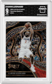 Kawhi Leonard from the 2023-24 Panini Select  set featuring a Elephant parallel graded by Arena Club and given an overall grade of 9.