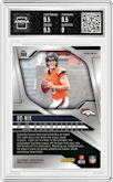 Bo Nix from the 2024 Panini Prizm set featuring a Purple Pulsar parallel graded by Arena Club and given an overall grade of 9.