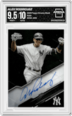Alex Rodriguez from the 2020 Topps Chrome Black set graded by Arena Club and given an overall grade of 9.5.