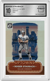 Roger Staubach	 from the 2024 Donruss Optic set graded by Arena Club and given an overall grade of 10.