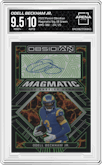 Odell Beckham Jr.  from the 2022 Panini Obsidian set featuring a Electric Etch Green parallel graded by Arena Club and given an overall grade of 9.5.