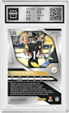 George Pickens from the 2024 Panini Prizm set featuring a White Sparkle parallel graded by Arena Club and given an overall grade of 10.