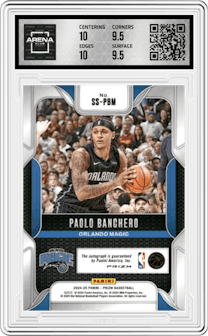 Paolo Banchero from the 2024-25 Panini Prizm set and given an overall grade of 10.
