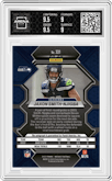 Jaxon Smith-Njigba from the 2023 Panini Mosaic set featuring a Choice Fusion Red & Yellow parallel graded by Arena Club and given an overall grade of 9.5.