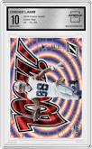 CeeDee Lamb from the 2024 Panini Zenith set featuring a Red parallel graded by Arena Club and given an overall grade of 10.