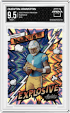 Quentin Johnston from the 2023 Panini Absolute set graded by Arena Club and given an overall grade of 9.5.