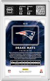 Drake Maye from the 2024 Panini Origins set featuring a Orange parallel graded by Arena Club and given an overall grade of 9.