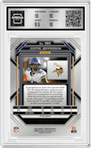 Justin Jefferson from the 2022 Panini Prizm set featuring a Black & White Checker parallel graded by Arena Club and given an overall grade of 10.