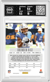 Brenden Rice from the 2024 Panini Prizm Deca set featuring a Black Gold Prizm parallel graded by Arena Club and given an overall grade of 9.5.