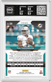 Tua Tagovailoa from the 2020 Panini Prizm set featuring a Silver Prizm parallel graded by Arena Club and given an overall grade of 9.