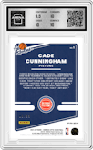 Cade Cunningham from the 2021-22 Panini Donruss Optic set featuring a Red parallel graded by Arena Club and given an overall grade of 10.