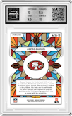 Deebo Samuel from the 2024 Panini Mosaic set graded by Arena Club and given an overall grade of 10.