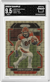 Drew Sample from the 2021 Panini Prizm set featuring a Gold Vinyl parallel graded by Arena Club and given an overall grade of 9.5.