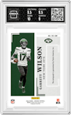 Garrett Wilson from the 2022 Panini Encased set graded by Arena Club and given an overall grade of 9.5.