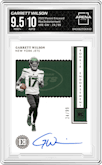 Garrett Wilson from the 2022 Panini Encased set graded by Arena Club and given an overall grade of 9.5.