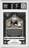 Maxx Crosby from the 2024 Panini Mosaic set featuring a Genesis parallel graded by Arena Club and given an overall grade of 9.5.