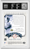 Dwight Gooden from the 2003 UD Yankees Signature Series set graded by Arena Club and given an overall grade of 8.5.