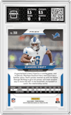 D'Andre Swift from the 2020 Panini Prizm set featuring a No Huddle Pink parallel graded by Arena Club and given an overall grade of 9.5.