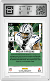 Micah Parsons from the 2024 Donruss set graded by Arena Club and given an overall grade of 10.