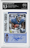 Tiki Barber/Saquon Barkley from the 2019 Panini Passing the Torch set graded by Arena Club and given an overall grade of 9.5.