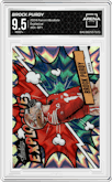 Brock Purdy from the 2024 Panini Absolute set graded by Arena Club and given an overall grade of 9.5.