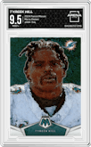 Tyreek Hill from the 2024 Panini Mosaic set graded by Arena Club and given an overall grade of 9.5.
