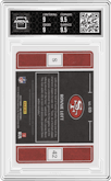 Ronnie Lott from the 2022 Panini One set featuring a Blue parallel graded by Arena Club and given an overall grade of 9.5.