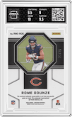 Rome Odunze from the 2024 Panini Obsidian set featuring a Blue parallel graded by Arena Club and given an overall grade of 9.5.