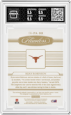 Bijan Robinson from the 2023 Panini Flawless Collegiate set graded by Arena Club and given an overall grade of 9.5.