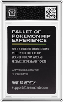 Redemption from the Pallet of Pokemon Rip Experience set and given an overall grade of 0.