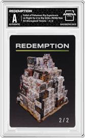 Redemption from the Pallet of Pokemon Rip Experience set graded by Arena Club and given an overall grade of 0.