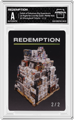 Redemption from the Pallet of Pokemon Rip Experience set graded by Arena Club.
